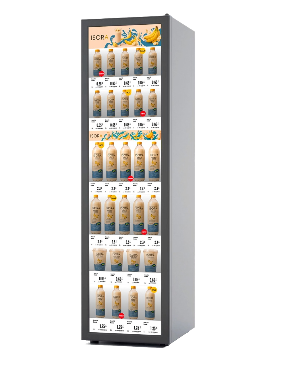 Expositor de Bebidas ISORA, columna esbelta